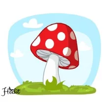 Huby nažehľovacia nálepka