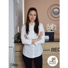 Biela blúzka s 3/4 rukávom -  XS