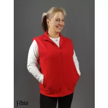 Červená polárna vesta -  3XL