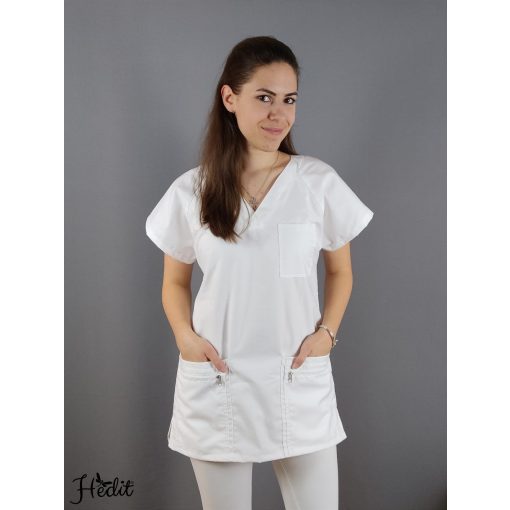 ERvIN zdravotnícky pracovný odev top - biela -  M