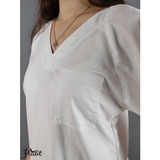 ERvIN zdravotnícky pracovný odev top - biela -  XXL