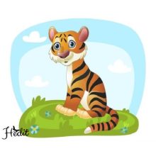 Tiger nažehľovacia nálepka