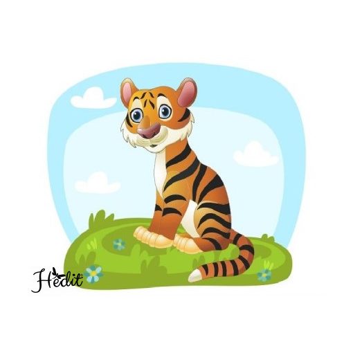 Tiger nažehľovacia nálepka