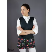 Čierna zástera so zvorom kalocsai -  XL