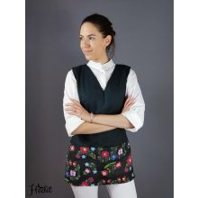 Čierna zástera so zvorom kalocsai