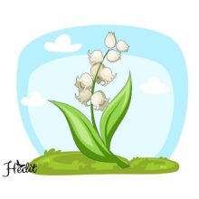 Konvalinka nažehľovacia nálepka