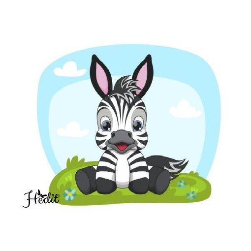 Zebra nažehľovacia nálepka