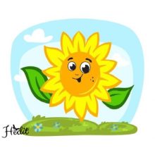 Slnečnica nažehľovacia nálepka