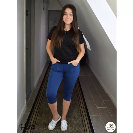 Vica 3/4 nohavice - tmavomodrá -  M