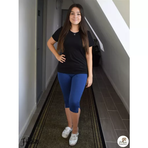 Vica 3/4 nohavice - tmavomodrá -  XL