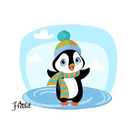 Tučniak nažehľovacia nálepka