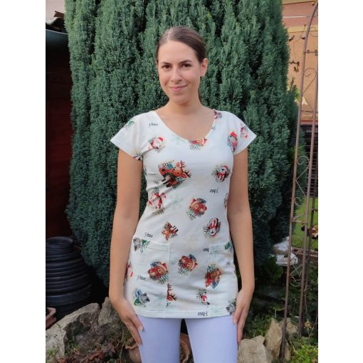 Viktória tunika - vianočný motív - L