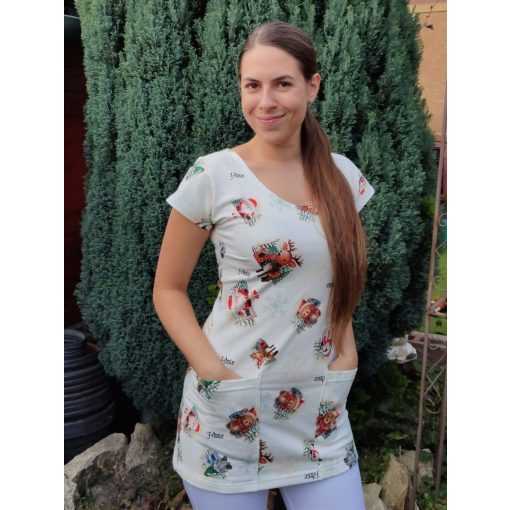 Viktória tunika - vianočný motív - L