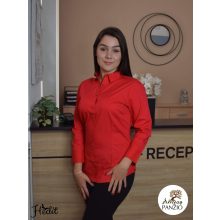 Červená blúzka s 3/4 rukávom -  S