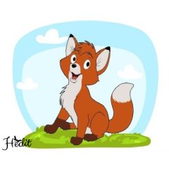 Líška nažehľovacia nálepka