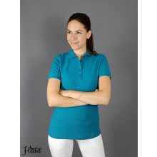 Smaragdovo zelené dámske tričko s golierom -  XL